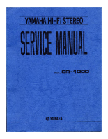 Yamaha CR-1000 - Service Manual
